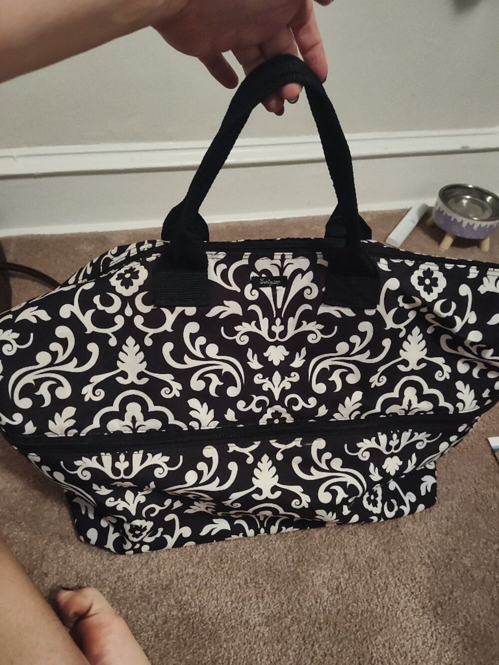 Thirty-One Island Damask Expandable Weekender Duffle Bag
